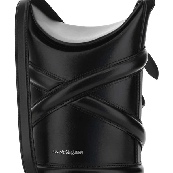 Alexander McQueen Bags? Alexander Mcqueen Women Black Leather The Curve Bucket Bag Luxury Designer Leather Handbag