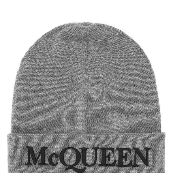 Alexander McQueen Hats? Alexander Mcqueen Men Grey Cashmere Beanie Hat Casual Everyday Designer Cap