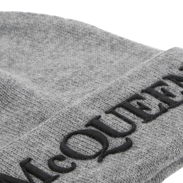 Alexander McQueen Hats? Alexander Mcqueen Men Grey Cashmere Beanie Hat Casual Everyday Designer Cap