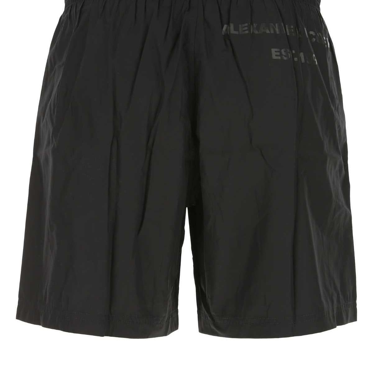 Alexander McQueen Shorts? Alexander Mcqueen Men Black Nylon Swimming Shorts Everyday Lightweight Designer Shorts