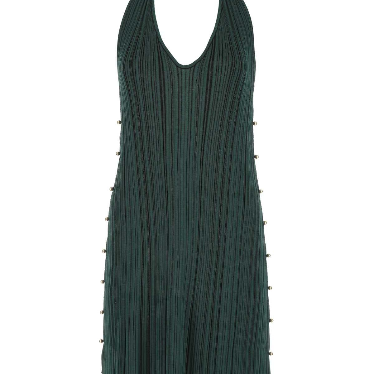 Bottega Veneta Dresses? Bottega Veneta Women Bottle Green Polyester Blend Mini Dress Luxury Party Occasion Dress