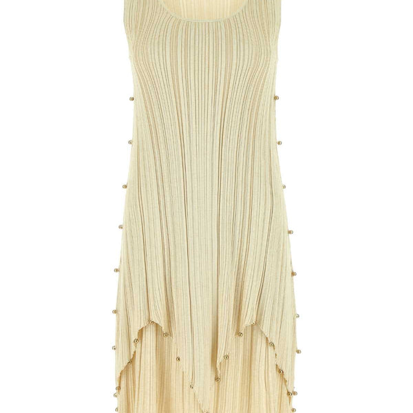 Bottega Veneta Dresses? Bottega Veneta Women Gold Polyester Blend Dress Chic Everyday Designer Dress