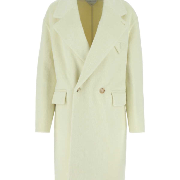 Bottega Veneta Jackets? Bottega Veneta Women Ivory Wool Blend Coat Luxury Designer Outerwear Jacket