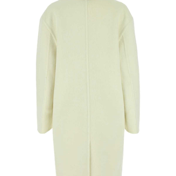 Bottega Veneta Jackets? Bottega Veneta Women Ivory Wool Blend Coat Luxury Designer Outerwear Jacket