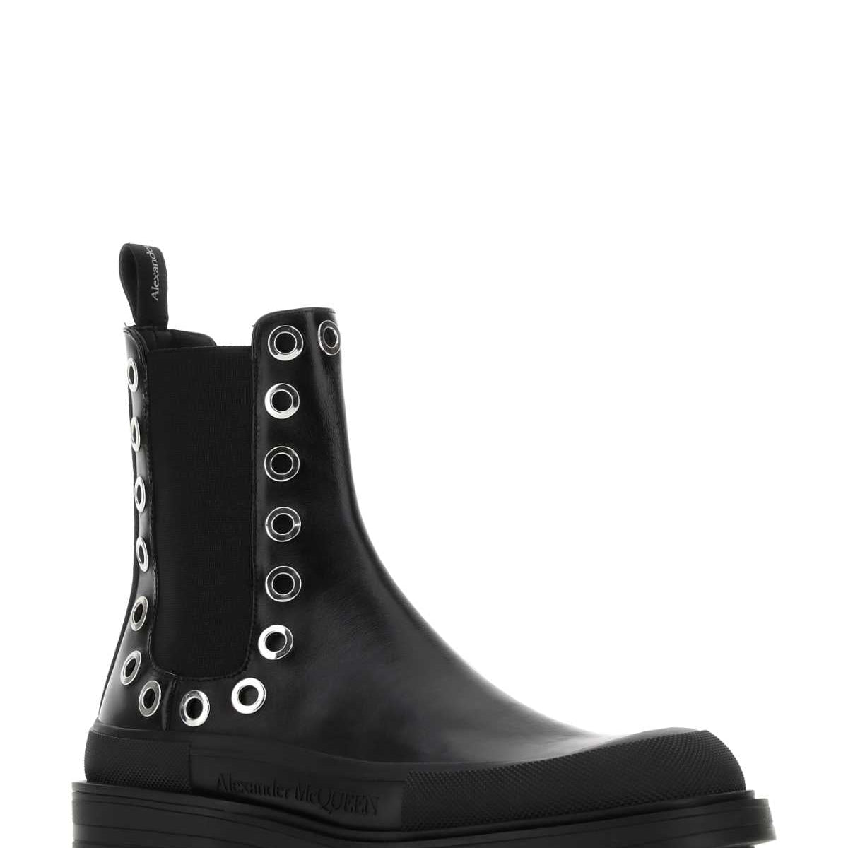 Alexander McQueen premium boots & booties detail and craftsmanship close-up