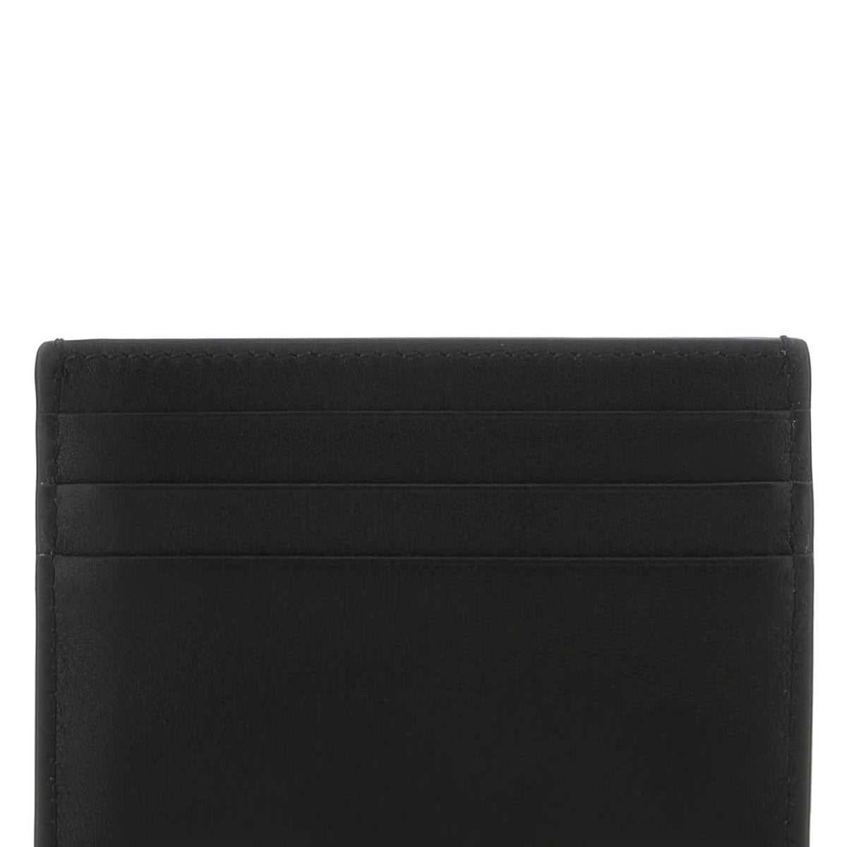 Alexander McQueen Wallets? Alexander Mcqueen Men Black Leather Card Holder Premium Leather Designer Wallet