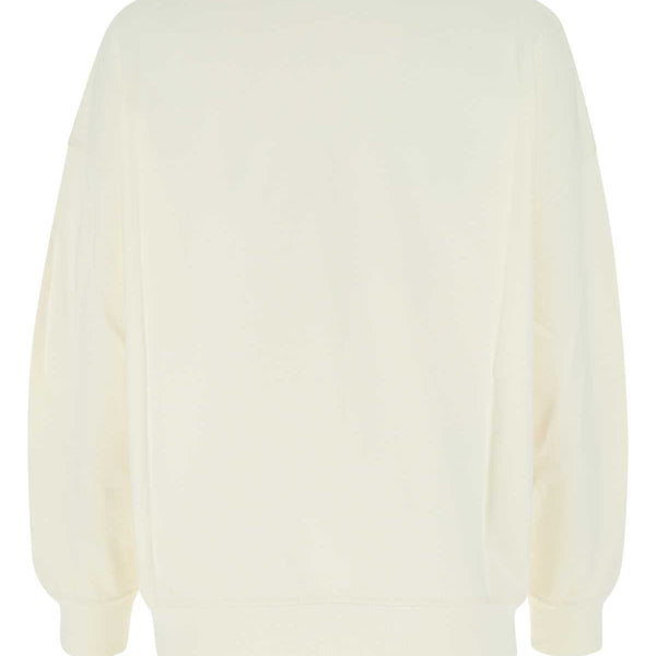 Alexander McQueen Hoodies? Alexander Mcqueen Women Ivory Cotton Oversize Sweatshirt Premium Designer Casual Hoodie