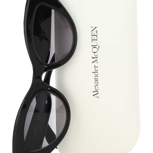 Alexander McQueen Sunglasses? Alexander Mcqueen Women Black Acetate Spike Studs Sunglasses Premium Fashion Designer Sunglasses