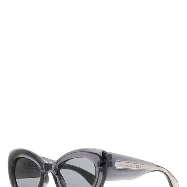 Alexander McQueen Sunglasses? Alexander Mcqueen Women Dark Grey Acetate The Curve Sunglasses Premium Fashion Designer Sunglasses