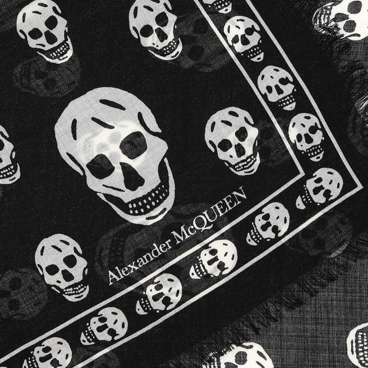 Alexander McQueen Scarves? Alexander Mcqueen Women Printed Wool Scarf Elegant Everyday Designer Scarf