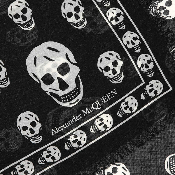 Alexander McQueen Scarves? Alexander Mcqueen Women Printed Wool Scarf Elegant Everyday Designer Scarf