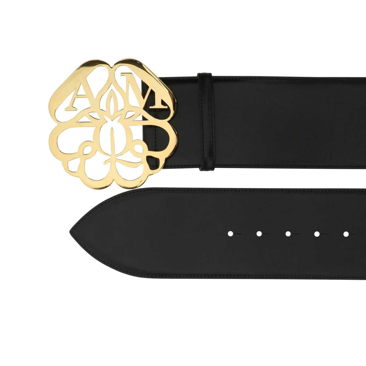 Alexander McQueen Belts? Alexander Mcqueen Women Black Leather Belt Classic Everyday Designer Belt