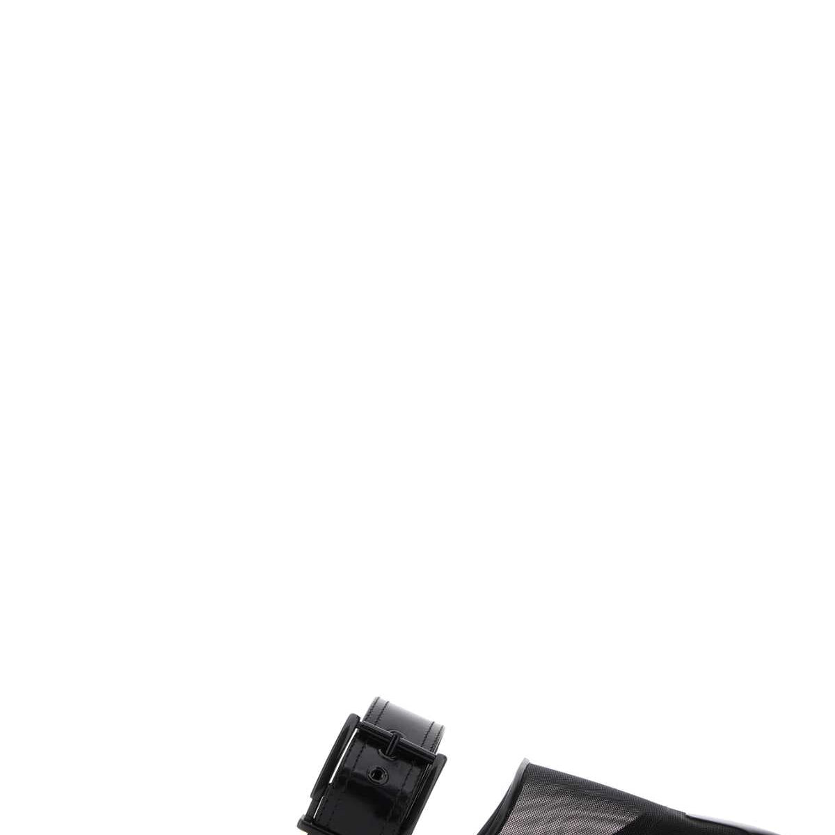 Alexander McQueen Accessories? Alexander Mcqueen Women Black Mesh And Leather Punk Slippers Luxury Designer Fashion Accessory