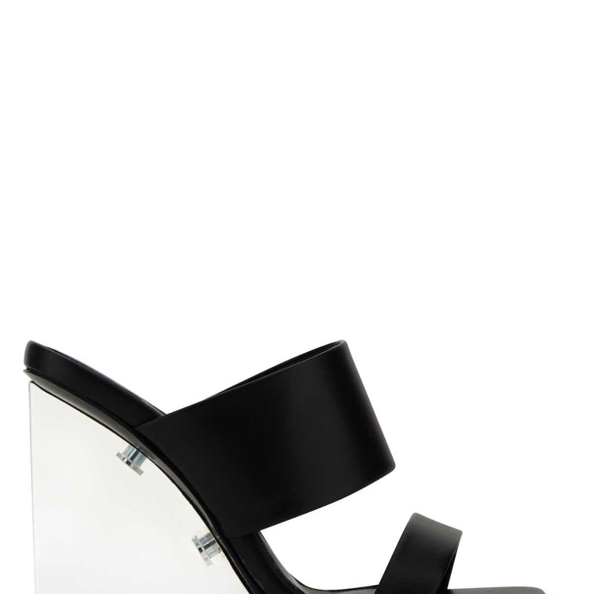 Alexander McQueen Accessories? Alexander Mcqueen Women Black Leather Shard Mules Premium Everyday Designer Accessory