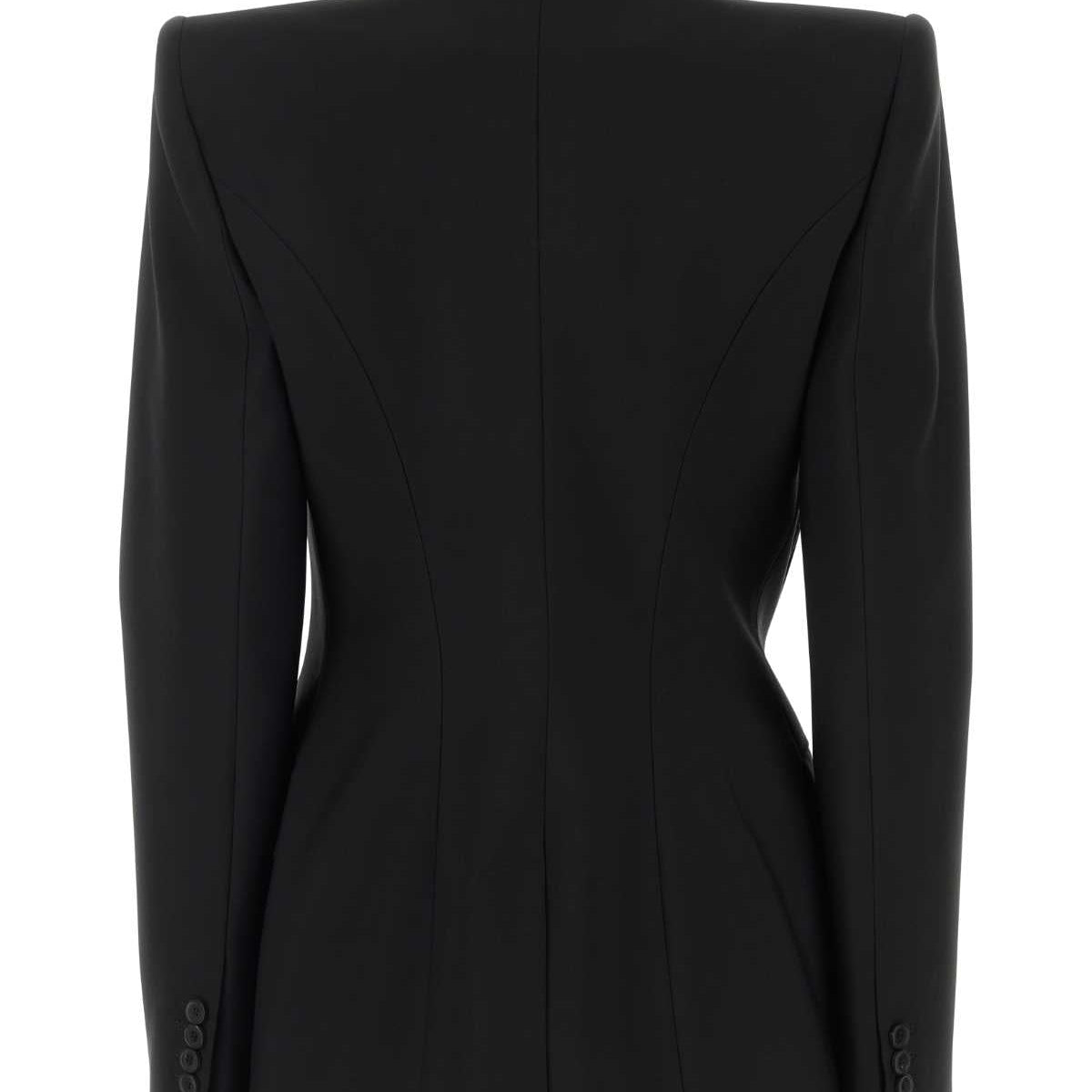 Alexander McQueen Jackets? Alexander Mcqueen Women Black Wool Blazer Premium Casual Designer Jacket