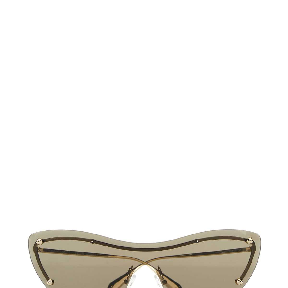 Alexander McQueen Sunglasses? Alexander Mcqueen Women Gold Metal Spike Studs Sunglasses Premium Fashion Designer Sunglasses