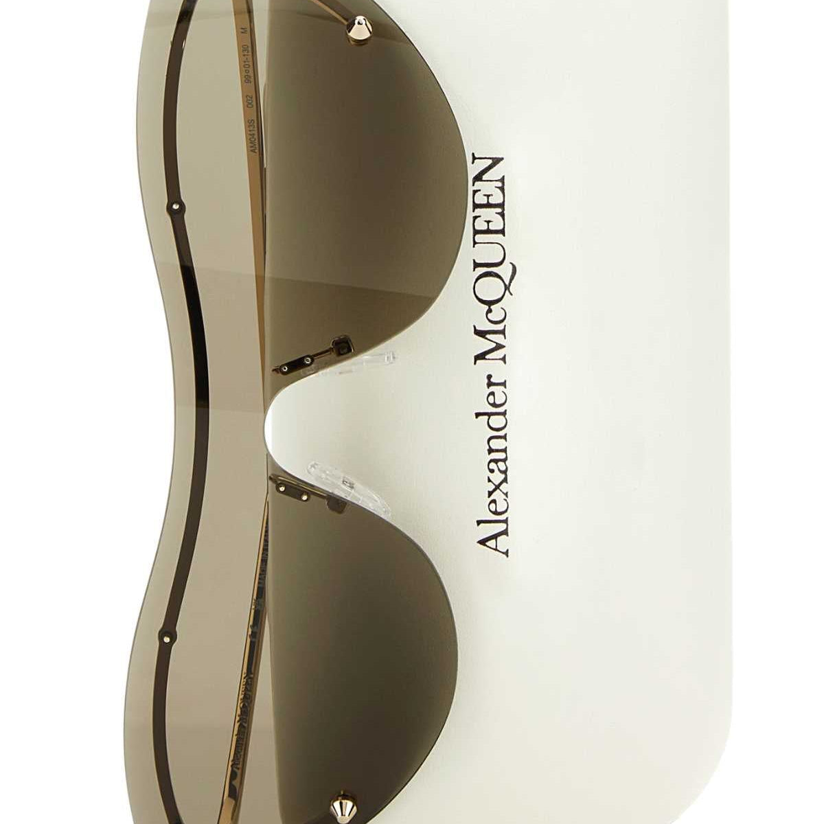 Alexander McQueen Sunglasses? Alexander Mcqueen Women Gold Metal Spike Studs Sunglasses Premium Fashion Designer Sunglasses