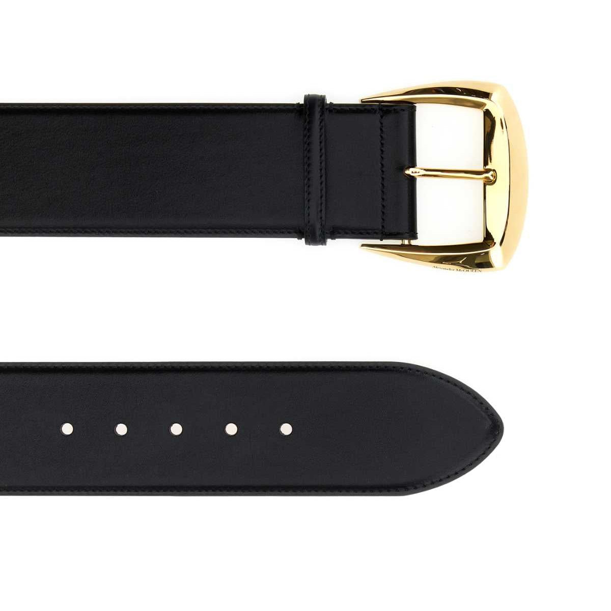 Alexander McQueen premium belts detail and craftsmanship close-up
