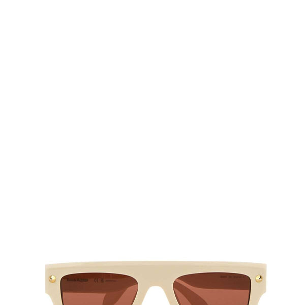 Alexander McQueen Sunglasses? Alexander Mcqueen Women Ivory Acetate Sunglasses Premium Fashion Designer Sunglasses