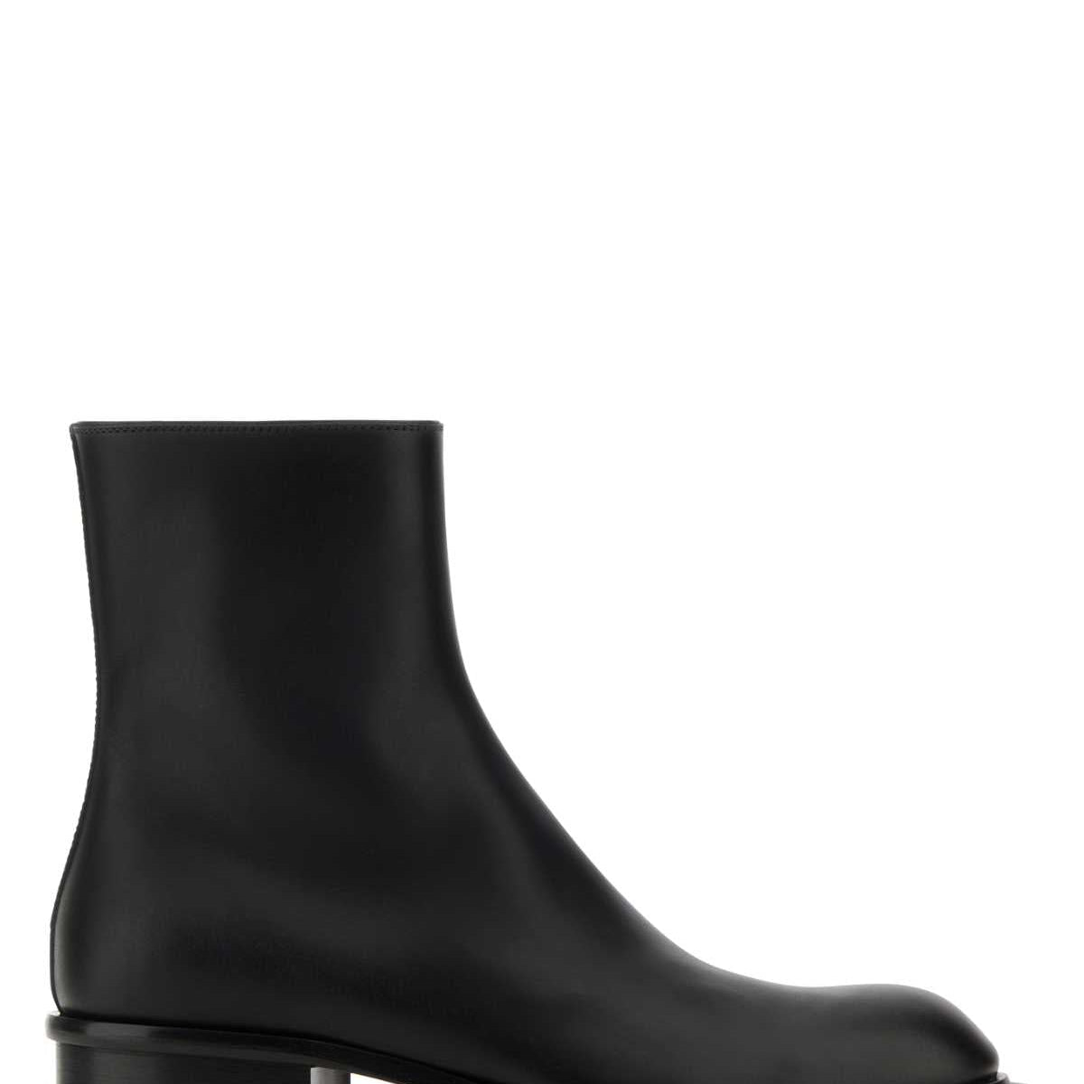 Alexander McQueen Shoes? Alexander Mcqueen Men Black Leather Stack Ankle Boots Premium Designer Casual Shoes