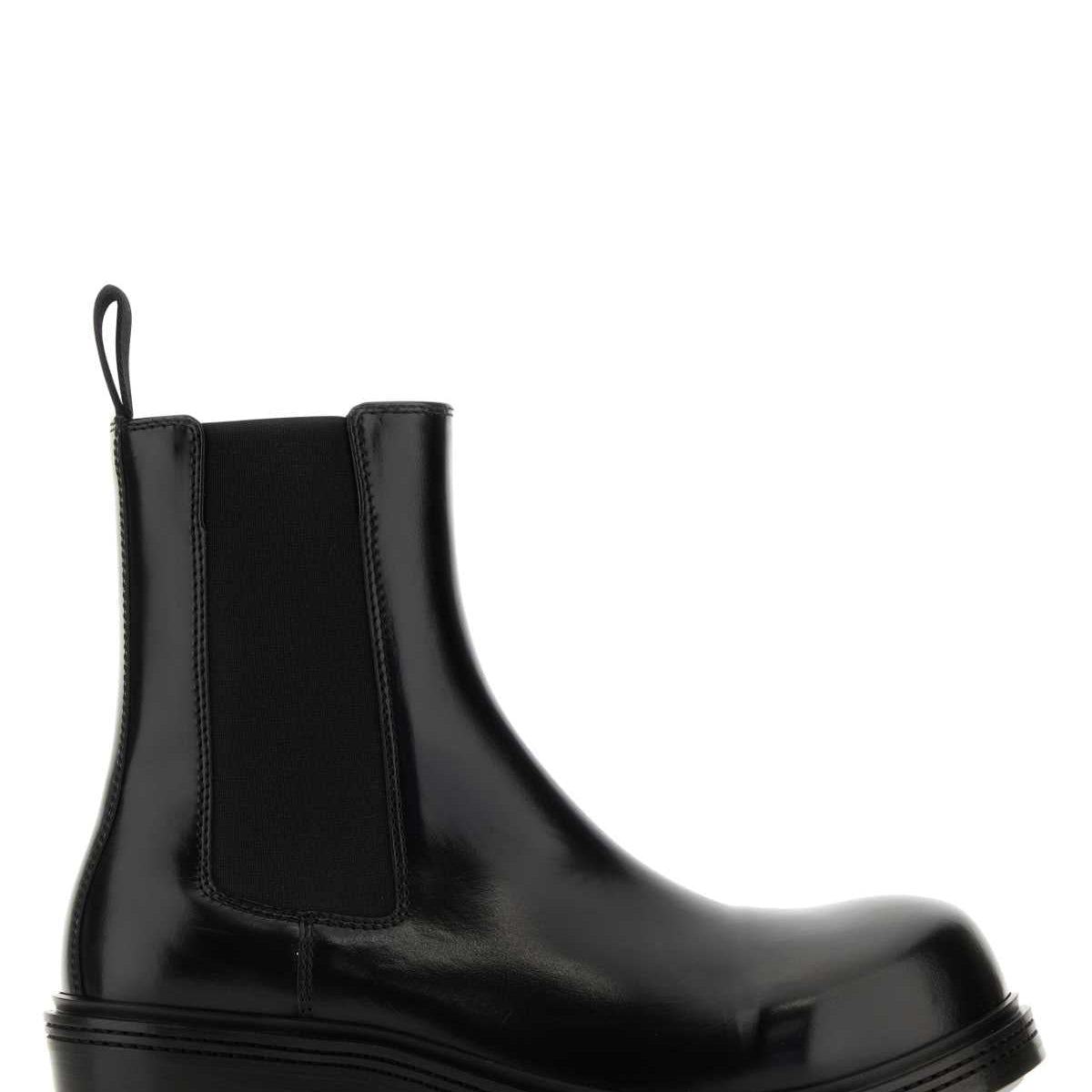 Bottega Veneta Shoes Bottega Veneta Men Black Leather Fireman Ankle Boots Comfortable Everyday Designer Shoes