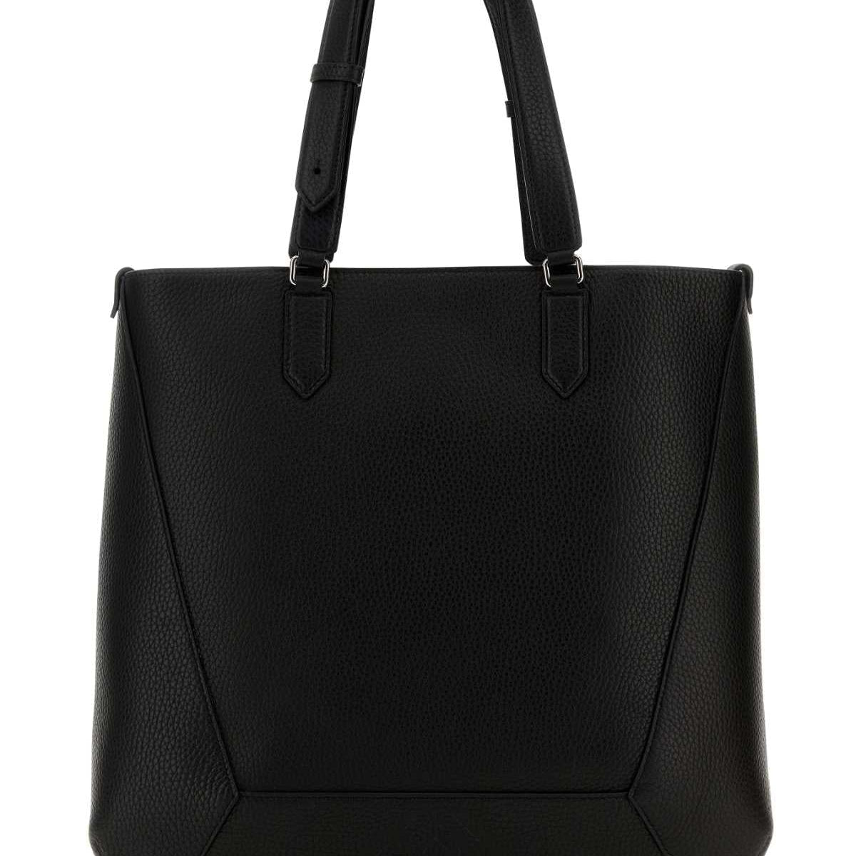 Alexander McQueen Bags? Alexander Mcqueen Men Black Leather Medium Edge Shopping Bag Premium Designer Shoulder Bag