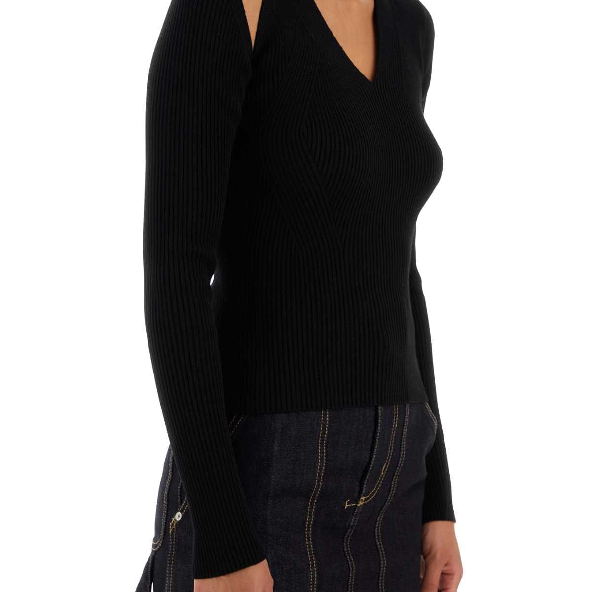 Alexander McQueen Sweaters? Alexander Mcqueen Women Black Wool Blend Sweater Luxury Designer Knit Sweater