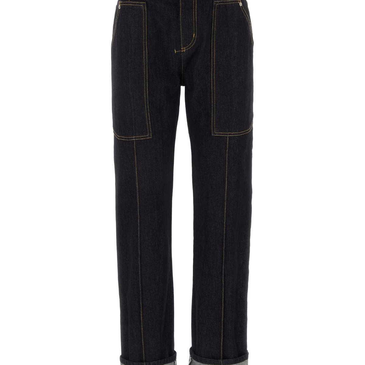 Alexander McQueen Jeans? Alexander Mcqueen Women Dark Blue Denim Jeans Classic Everyday Designer Jeans