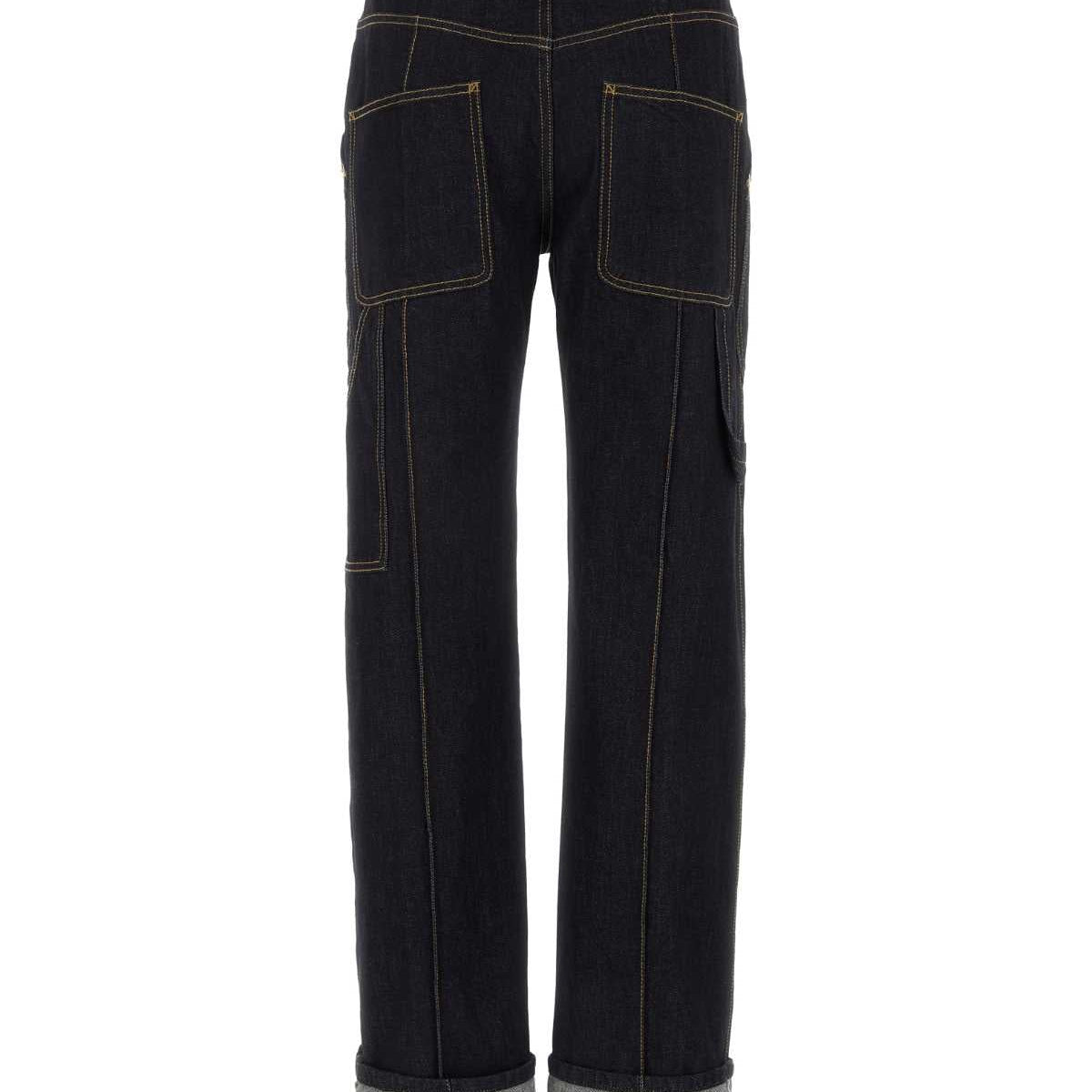 Alexander McQueen Jeans? Alexander Mcqueen Women Dark Blue Denim Jeans Classic Everyday Designer Jeans