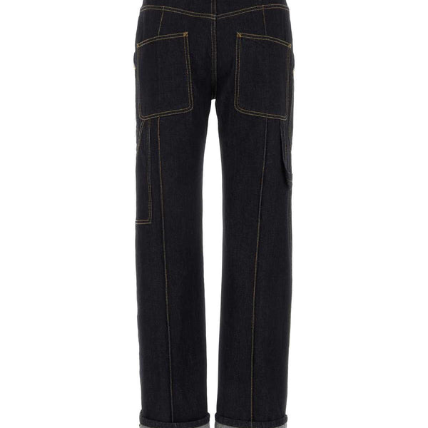 Alexander McQueen Jeans? Alexander Mcqueen Women Dark Blue Denim Jeans Classic Everyday Designer Jeans