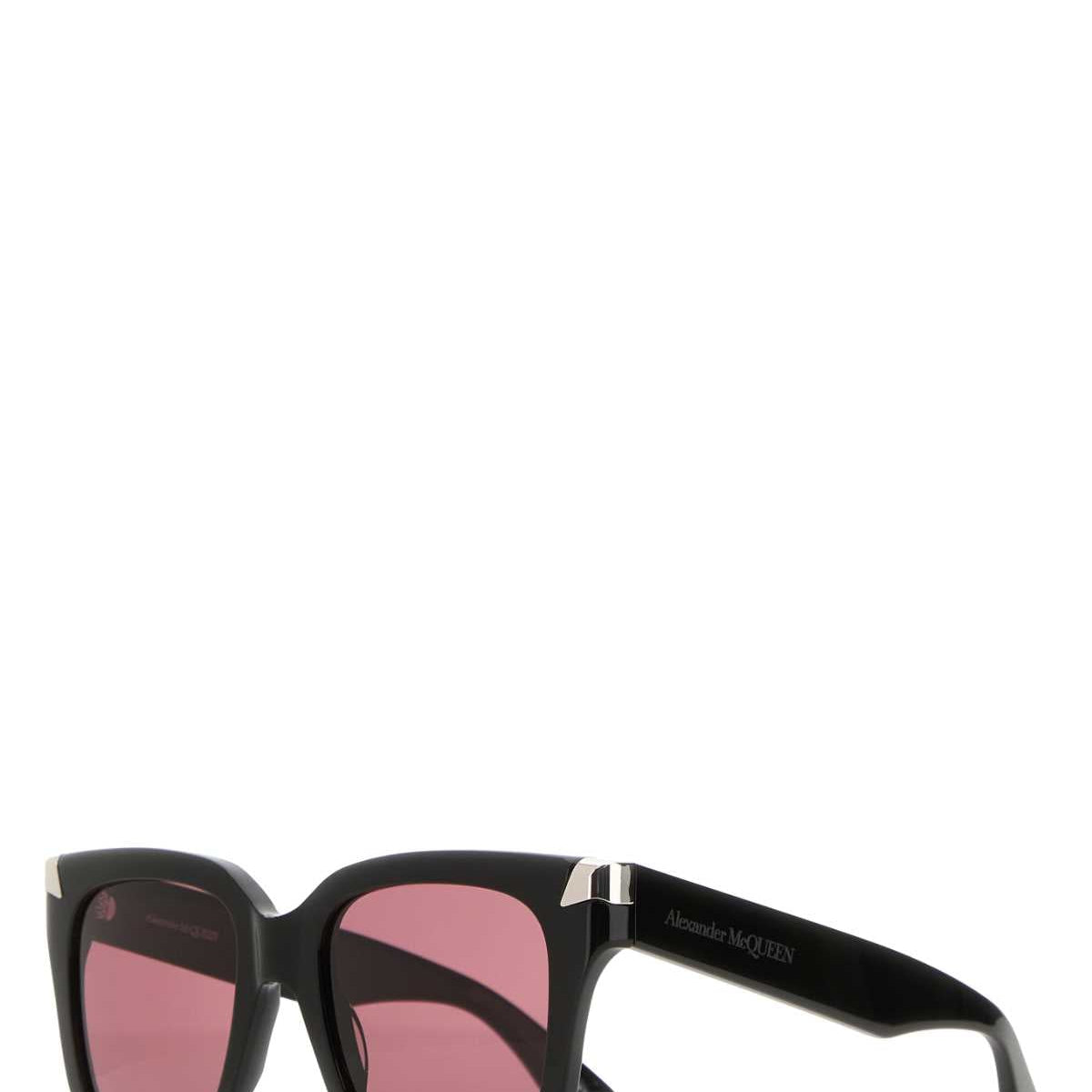 Alexander McQueen Sunglasses? Alexander Mcqueen Women Black Acetate Punk Rivet Sunglasses Premium Fashion Designer Sunglasses