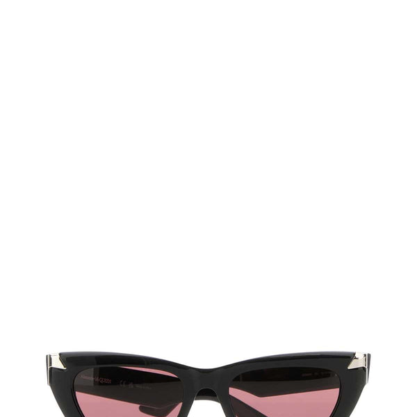 Alexander McQueen Sunglasses? Alexander Mcqueen Women Black Acetate Punk Rivet Sunglasses Premium Fashion Designer Sunglasses