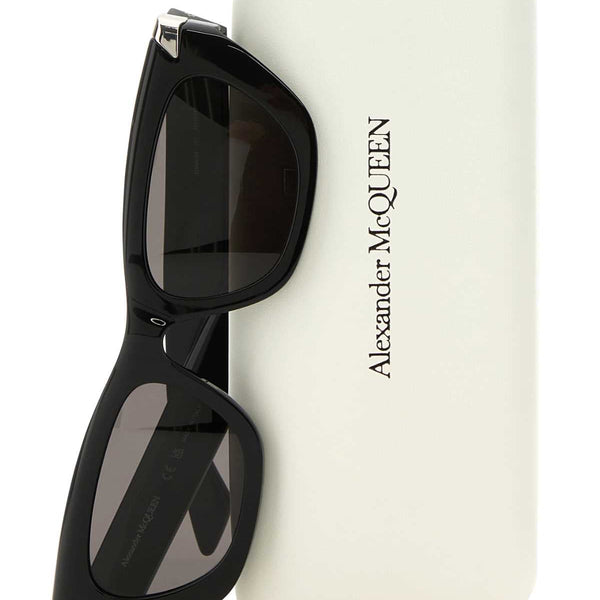 Alexander McQueen Sunglasses? Alexander Mcqueen Women Black Acetate Punk Rivet Sunglasses Luxury Designer UV Sunglasses