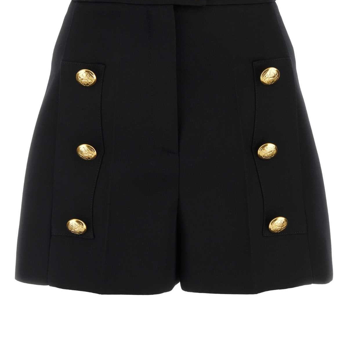 Alexander McQueen Shorts? Alexander Mcqueen Women Black Wool Shorts Everyday Lightweight Designer Shorts