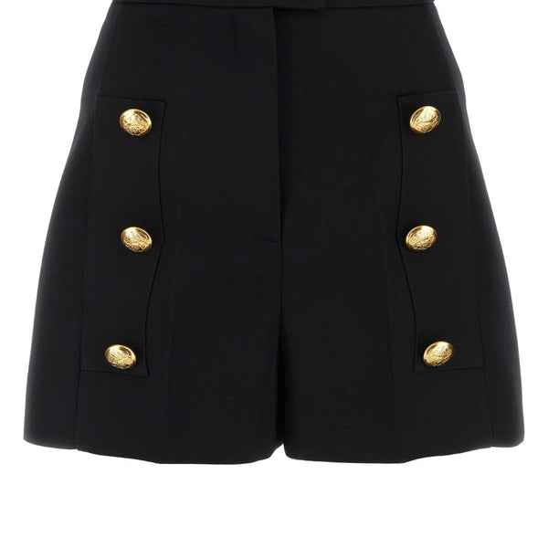 Alexander McQueen Shorts? Alexander Mcqueen Women Black Wool Shorts Everyday Lightweight Designer Shorts