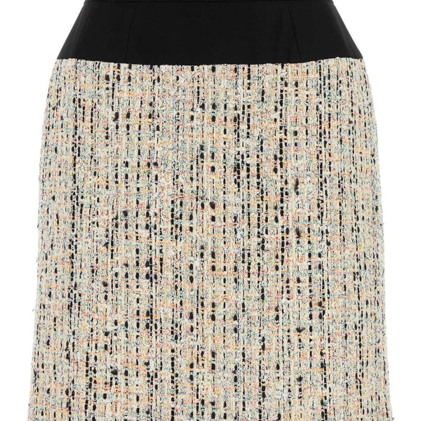 Alexander McQueen Skirts? Alexander Mcqueen Women Multicolor Boucle Skirt Elegant Designer Casual Skirt