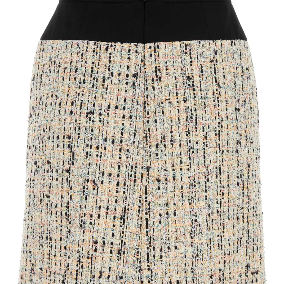 Alexander McQueen Skirts? Alexander Mcqueen Women Multicolor Boucle Skirt Elegant Designer Casual Skirt