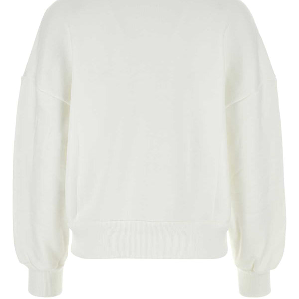 Alexander McQueen Hoodies? Alexander Mcqueen Women White Cotton Sweatshirt Comfortable Luxury Streetwear Hoodie