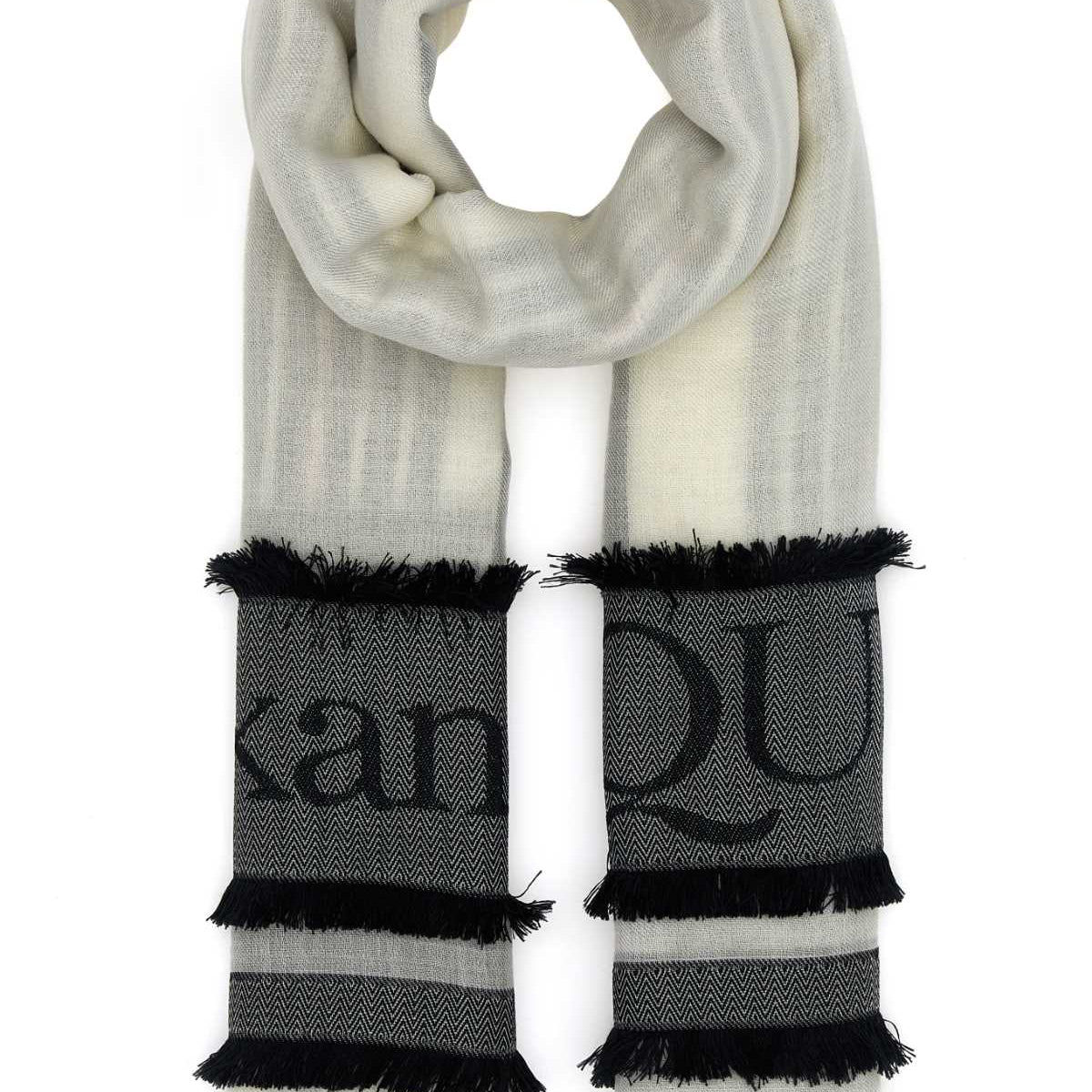Alexander McQueen Accessories? Alexander Mcqueen Women Ivory Wool Blend Foulard Premium Everyday Designer Accessory