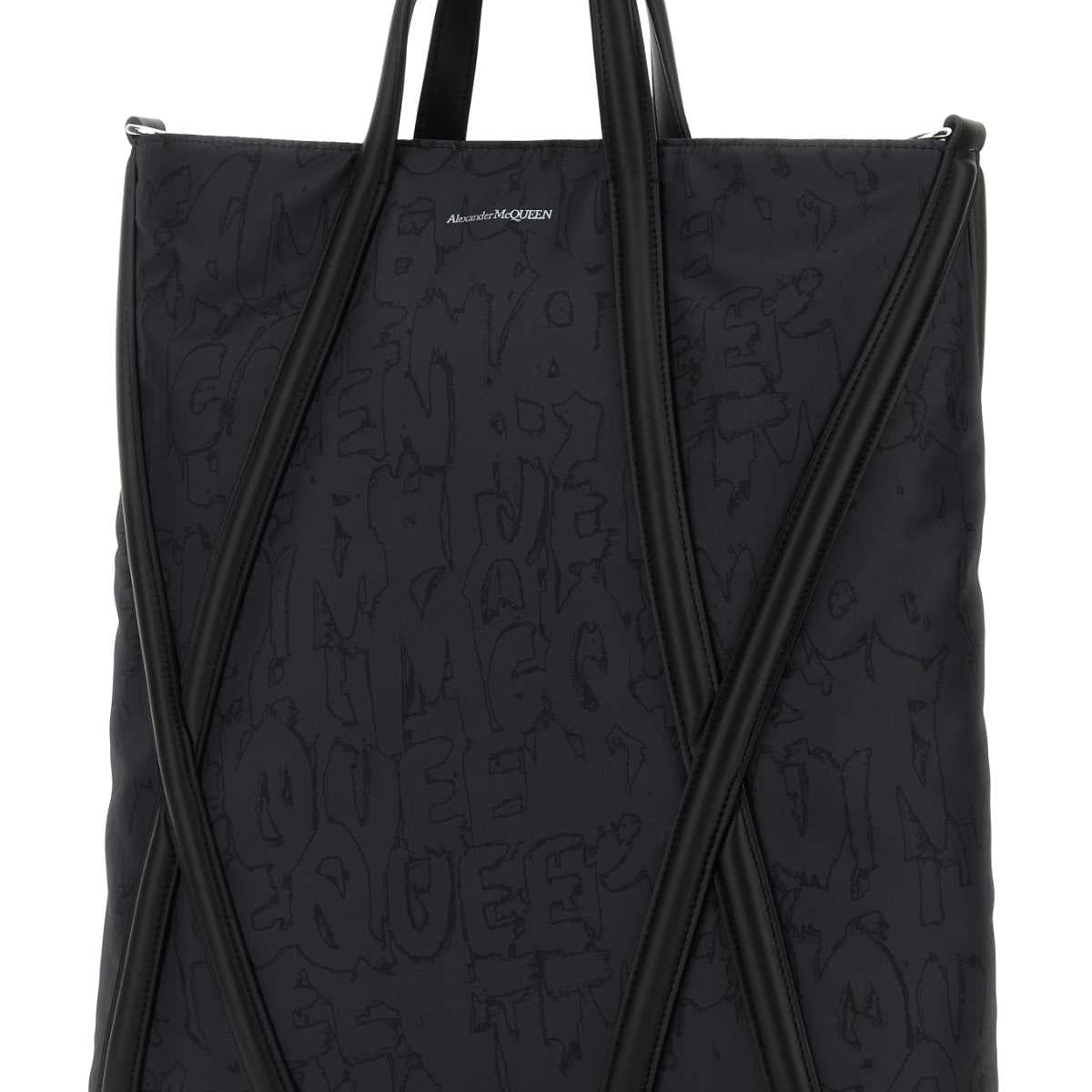 Alexander McQueen Bags? Alexander Mcqueen Men Black Nylon The Harness Shopping Bag Elegant Everyday Designer Handbag