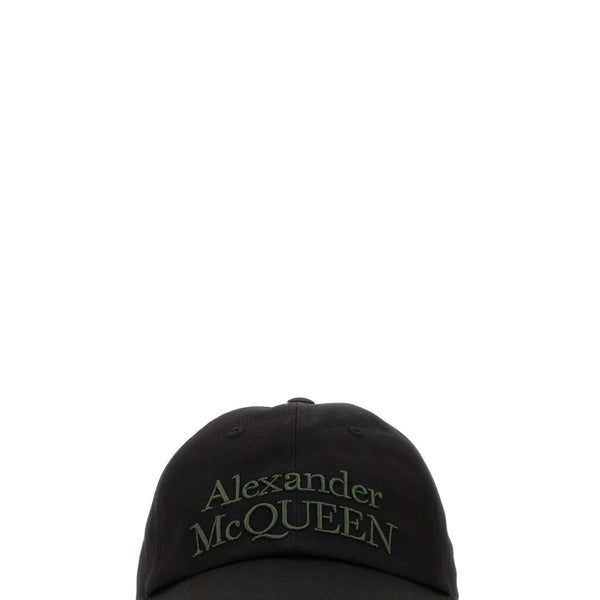 Alexander McQueen Hats? Alexander Mcqueen Men Black Cotton Baseball Cap Premium Designer Fashion Hat