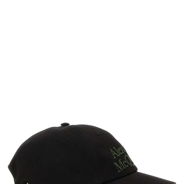 Alexander McQueen Hats? Alexander Mcqueen Men Black Cotton Baseball Cap Premium Designer Fashion Hat