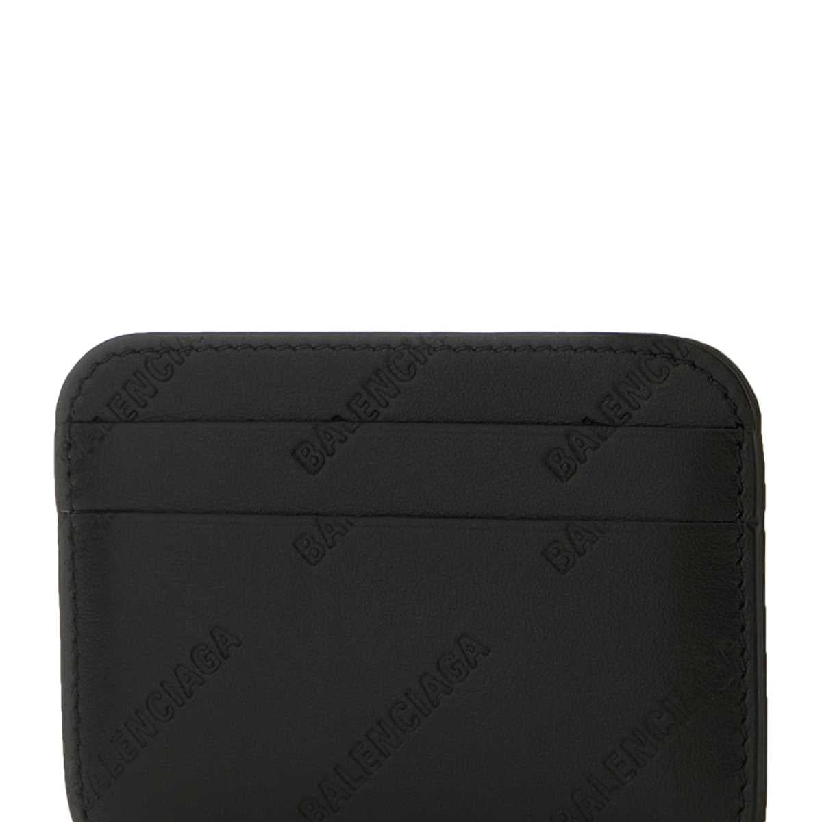 Balenciaga Wallets? Balenciaga Women Black Leather Card Holder Premium Leather Designer Wallet