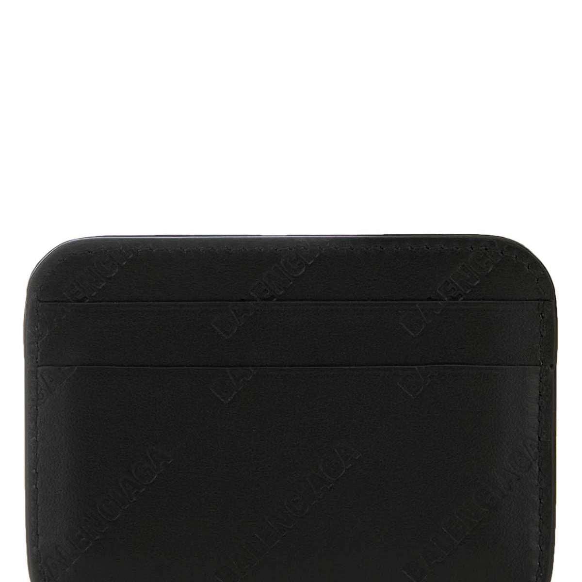 Balenciaga Wallets? Balenciaga Women Black Leather Card Holder Premium Leather Designer Wallet