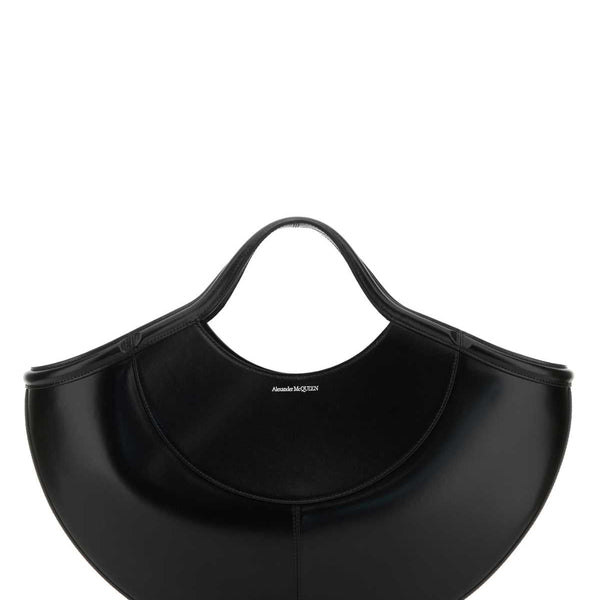 Alexander McQueen Bags? Alexander Mcqueen Women Black Leather The Cove Shopping Bag Luxury Designer Leather Handbag