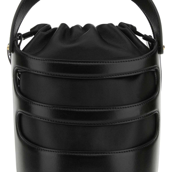 Alexander McQueen Bags? Alexander Mcqueen Women Black Leather The Rise Bucket Bag Elegant Everyday Designer Handbag
