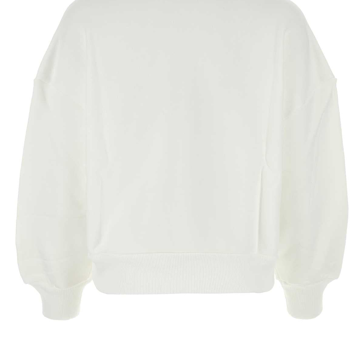 Alexander McQueen Hoodies- Alexander Mcqueen Women White Cotton Sweatshirt Premium Designer Casual Hoodie
