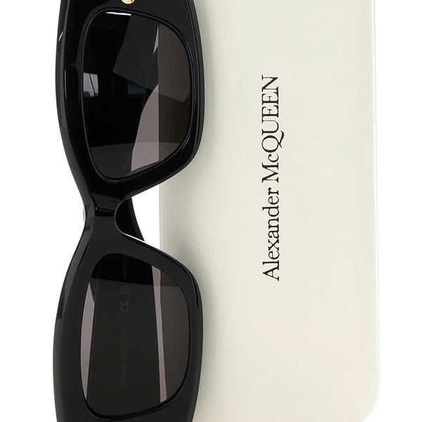 Alexander McQueen Sunglasses? Alexander Mcqueen Women Black Acetate Sunglasses Luxury Designer UV Sunglasses