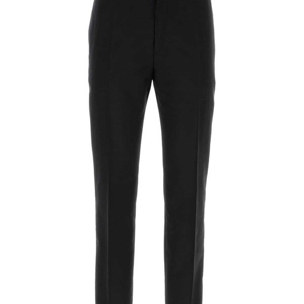 Alexander McQueen Pants? Alexander Mcqueen Men Black Gabardine Pant Premium Designer Casual Trousers