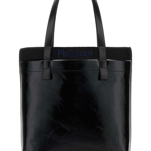 Alexander McQueen Bags? Alexander Mcqueen Men Black Canvas Shopping Bag Premium Designer Shoulder Bag